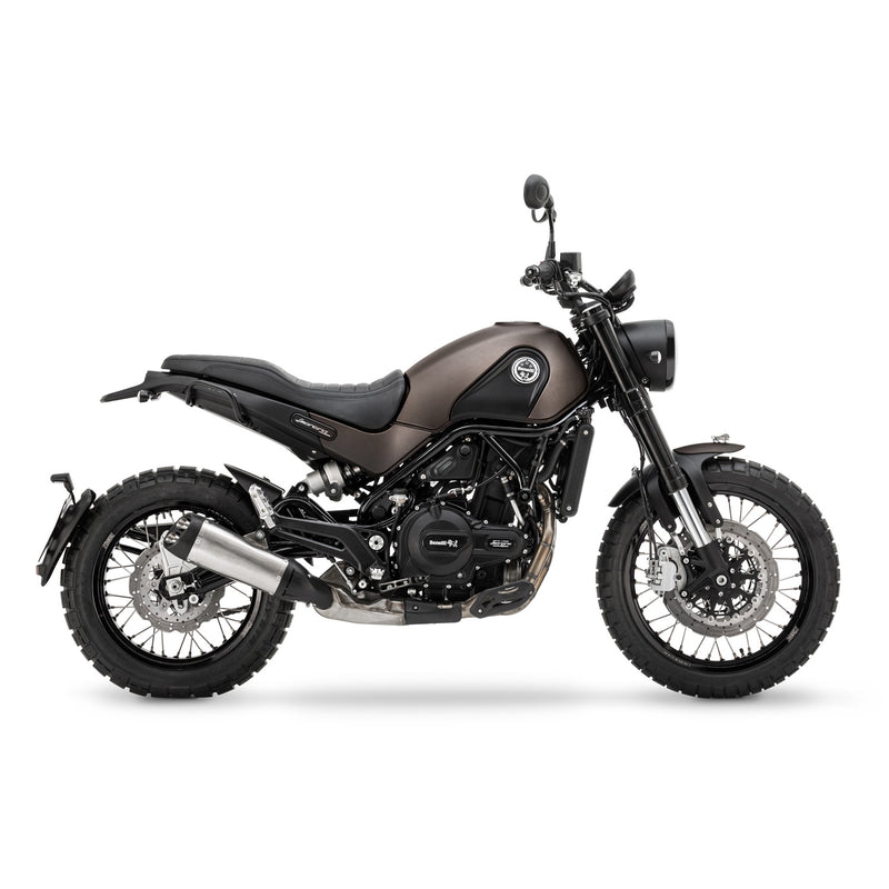 Benelli Leoncino Trail 500cc Color Marron Motor Bicilindrico enfriado por liquido Inyec elect 8val