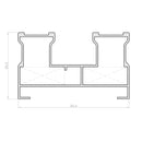 Marco Perimetral 2 Carriles. Serie Elevable Europa. Color Blanco