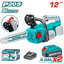 Motosierra de 12". 900 W. Lithium-Ion Bateria de 20 V. Incluye 2 Baterias 4.0 Ah y Cargador Rapido.