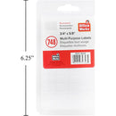 Etiqueta multipropósito, 748 pzs, 3/4 x 5/8 "