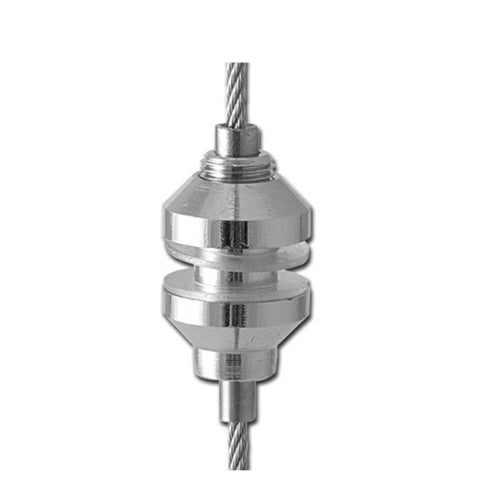 Soporte horizontal para repisas de vitrinas con cable.