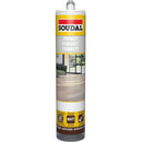 Sellador acrílico para madera, color gris claro. Soudal, 290 ml