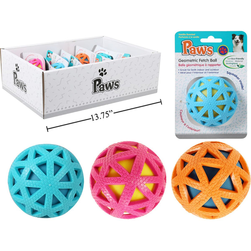 Pelota de recuperación geométrica 2,75 ",  (1pza) (Viene en colores variados al azar)