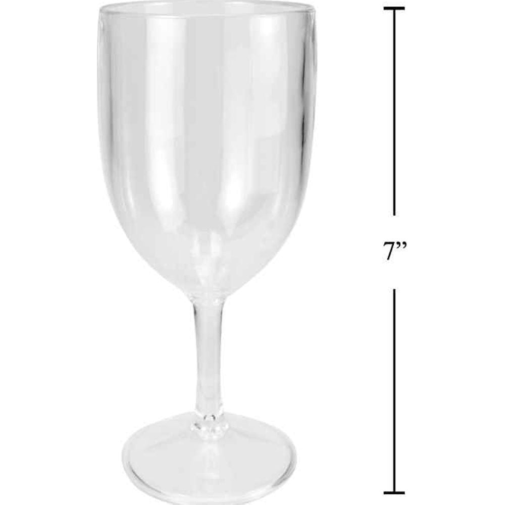 Copa de vino de resina Luciano P.S, color transparente, 3 "dia x 7", 10.8oz