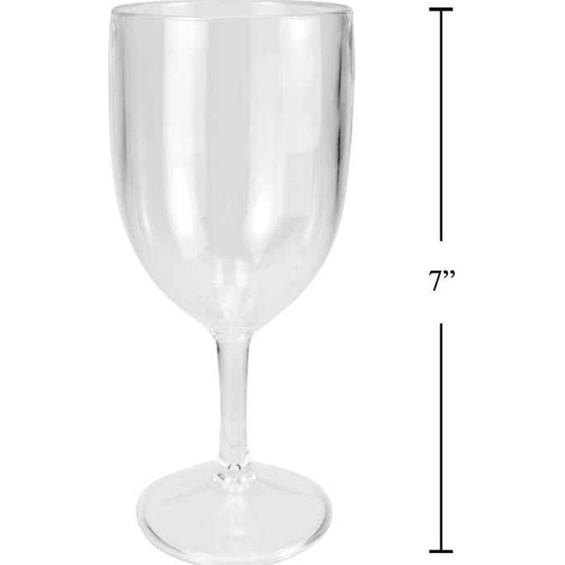 Copa de vino de resina Luciano P.S, color transparente, 3 "dia x 7", 10.8oz