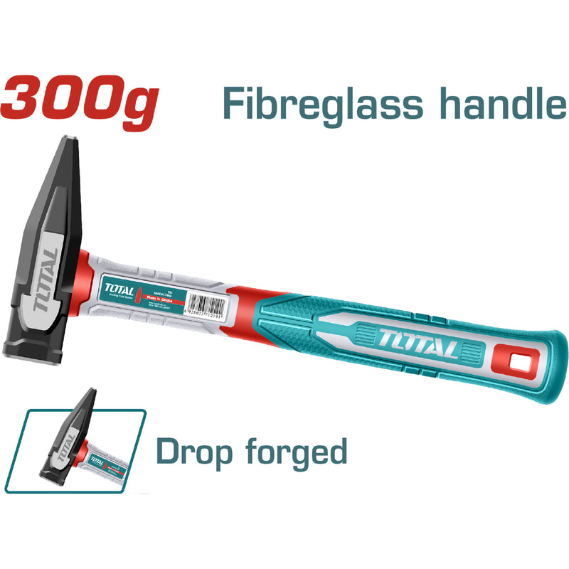 Martillo forjado 300g Tratamiento térmico, Acero