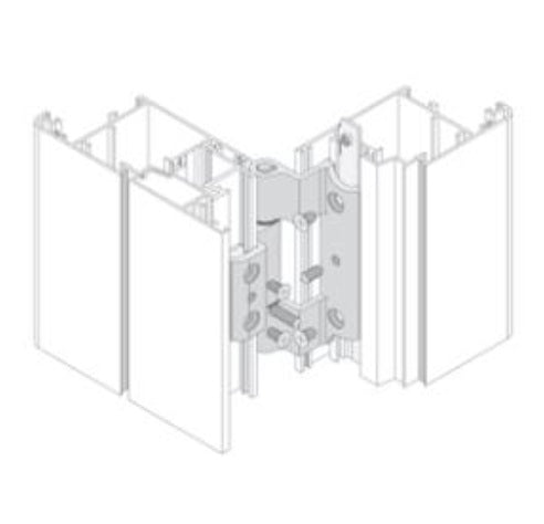 Bisagra Praticable Interna Montaje Central. Sistema Plegable. Color Negro