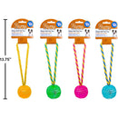 Juguete para mascotas con bola de cuerda de 9.5 " (1pza) (Viene en colores variados al azar)