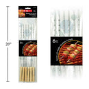 BBQ 6 pinchos de 15.75 "con mangos de madera