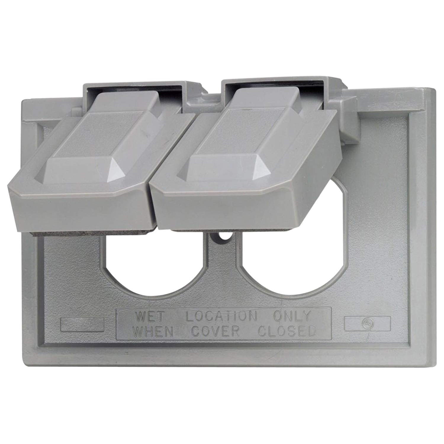 Tapa plástica de seguridad para tomacorriente de exteriores tipo Sencillo