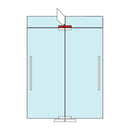 SOPORTE SUPERIOR PUERTAS DOBLE. SATINADO