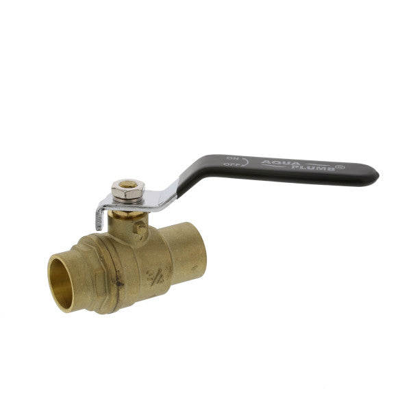 Válvula lisa para soldar de bola de bronce 3/4"