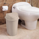 Papelera style con tapa vaivén, 10l, color taupe