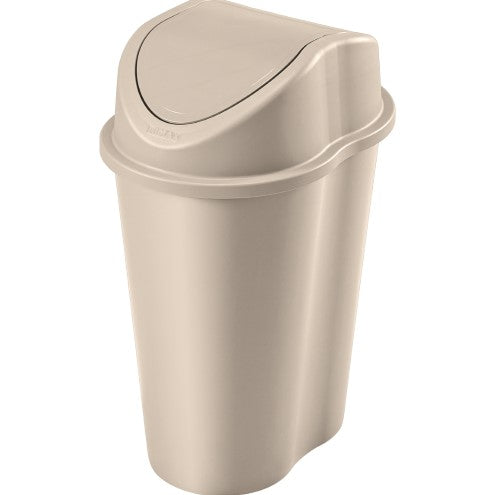 Papelera style con tapa vaivén, 25l, color taupe