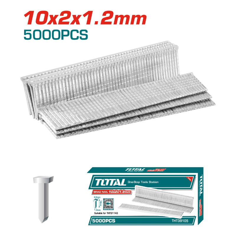 Clavos para clavadora de aire 10mm 5000 pzas por caja. Apto para THT31143, THT31146