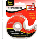 Cinta pegante transparente con Dispensador 3/4 "x 1300"