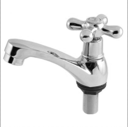 Llave sencilla para lavamanos maneral de cruz zinc cromada NESSATI