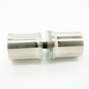 Boton de baño economico. Aluminio cromado. Acabado satinado