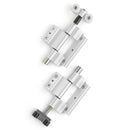 Juego de Bisagra / Rueda Superior / Guia Inferior Central. Plegable Europa. Color Blanco