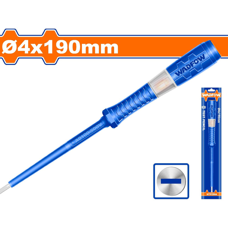 Lápiz medidor probador de voltaje. Tamaño de ranura:4x190mm. AC 100-250V