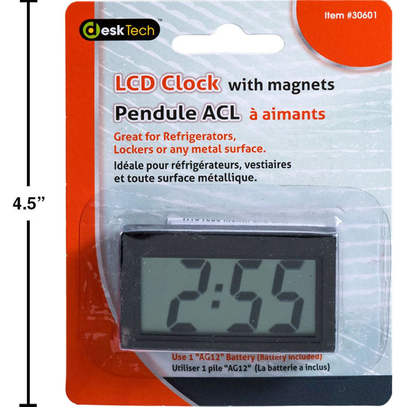 Reloj LCD Desk Tech con imanes para oficina