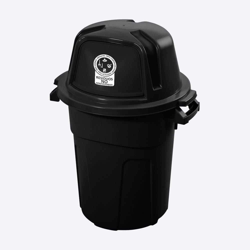 Basurero de 100l, color negro