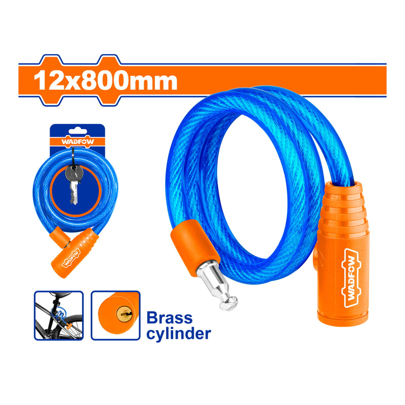 Cadena de Seguridad para bicicleta de 12 x 800mm. PVC. Incluye 2 llaves.