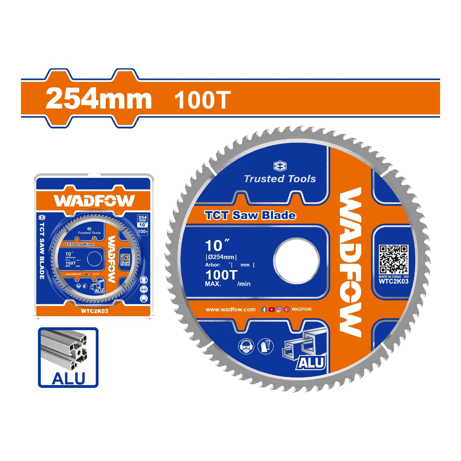 Disco De Corte Sierra TCT 10" 100T Anillo Reductor 16mm Corte De Aluminio. Ideal Sierra Circular.