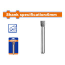 Fresa Lima rotativa Cílindrica de HSS. Vástago: 6mm. Cabeza:8mm. Para motortool.