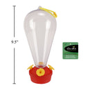 Garden E. Comedero para colibríes de 9 "de alto, etiqueta colgante; 4.5" de largo x 9 "de alto