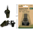 Silbato de emergencia / brújula y termómetro para acampar 3 en 1