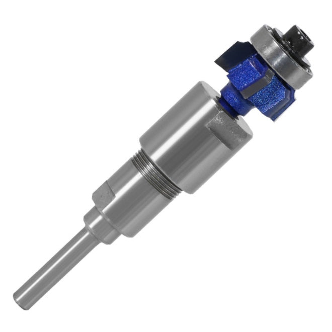 Adaptador con extension para vastagos de router. 1/4 pulg