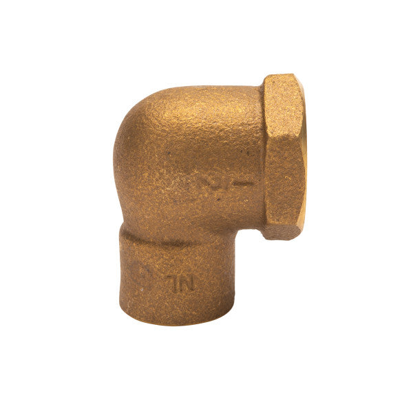 Codo adaptador hembra de 90° de cobre (1/2")