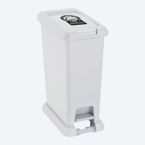 Basurero de pedal de 35l, color blanco