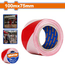 Cinta de Advertencia de Seguridad Rojo Blanco. 100mx75mm. Sin adhesión. Alta visibilidad.