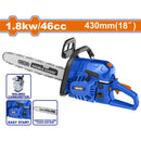 Motosierra de Gasolina 46cc de 18". Tanque gasolina 550ml Tanque aceite 260ml  ( carburador Walbro y cadena/espada Oregon ) (Top quality)