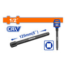 Barra de extensión de impacto de 1/2" Longitud 5" Material: Cr-V Tratamiento térmico. Cromado.
