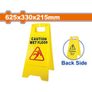 Señal precaucion piso mojado o húmedo para evitar resbalones. Plegable con asa. 625×330×215mm