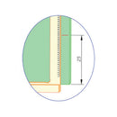 Escuadra diagonal con divisiones métricas Longitud (mm) 800