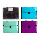 Organizador archivos 13 paquetes Tam.carta asa solapa de bloqueo (1pza)(colores variados al azar)