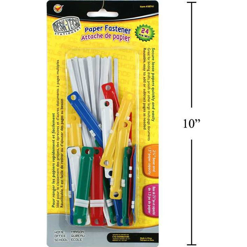 Sujetadores ganchos de papel Desk Tech para carpetas, 24 pieza