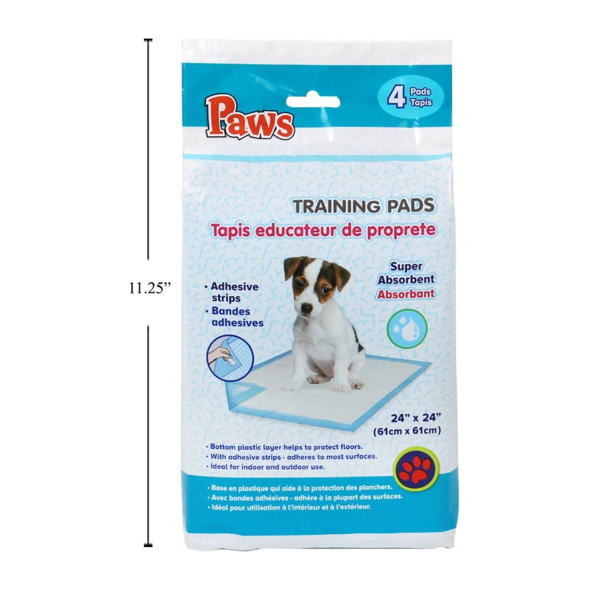 24 "x24" Paq. De 4 almohadillas para entrenamiento de mascotas