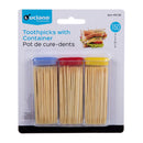 Luciano Palillos de dientes con contenedor, paquete de 3, 50 piezas