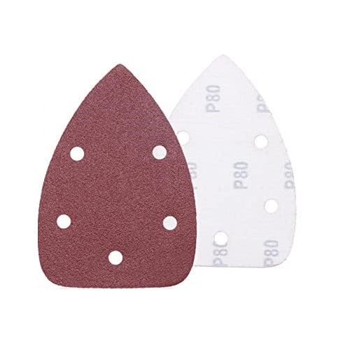 Papel de lija triangular de grano 80 para lijadora (por unidad).