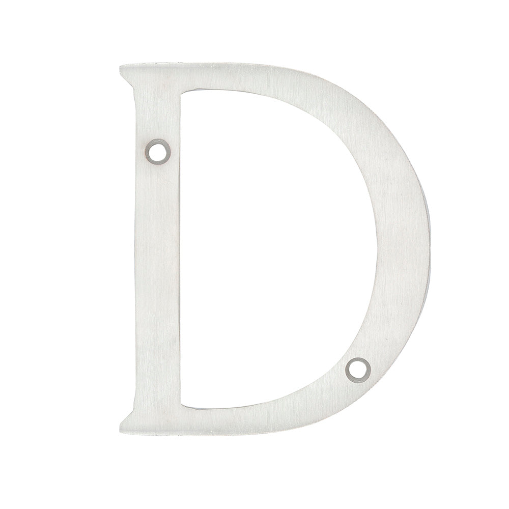 Letra D slim 4" cromo satinado Lock