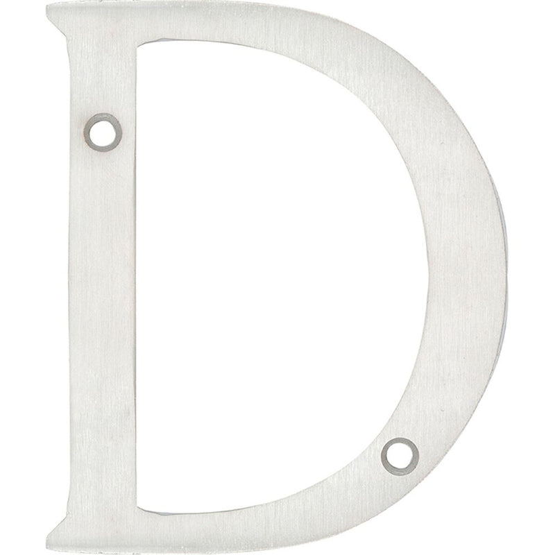 Letra D slim 4" cromo satinado Lock