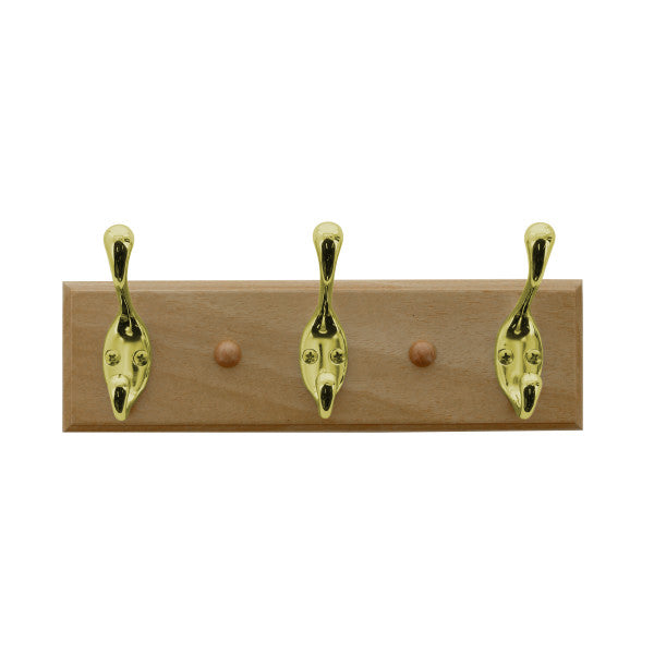 Soporte de pared con 3 ganchos. Incluye tornillos