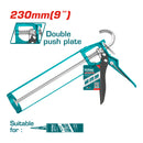 Pistola Calafateadora de 9" para usar con Silicón. Doble placa de empuje.