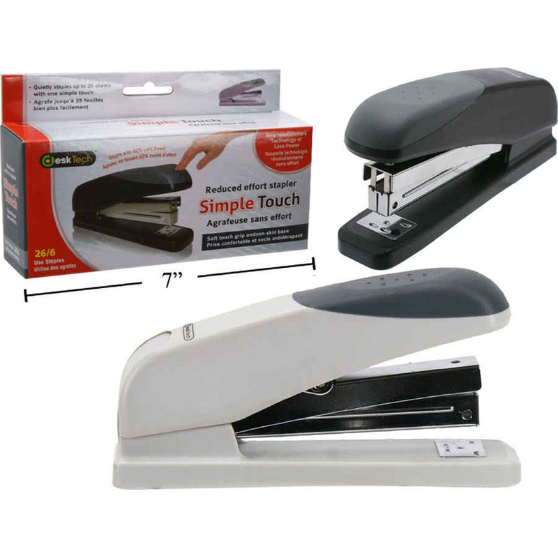 Grapadora 26/6 de escritorio easy press Desk Tech (1pza) (Viene en colores variados al azar)