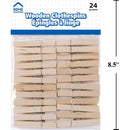 Pinzas de madera para ropa de 24 piezas